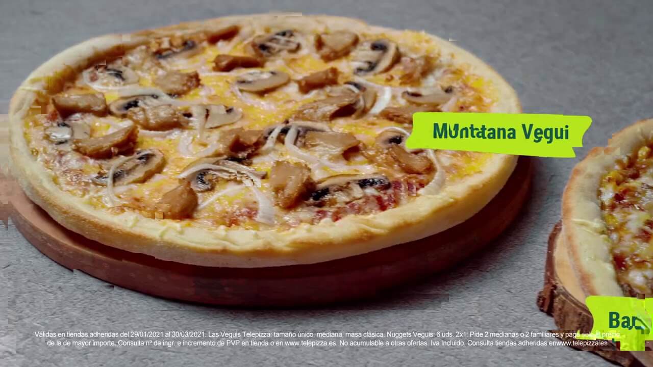 ¿Cuántas calorías tiene una pizza mediana del Telepizza?